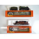 OO SCALE MODEL RAILWAYS: A pair of HORNBY steam lo