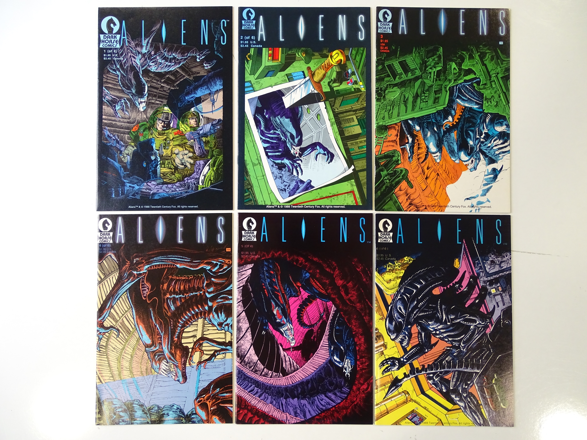 ALIENS #1, 2, 3, 4, 5, 6 - (6 in Lot) - (1988/89 - DARK HORSE) - Complete 6 issue limited series run