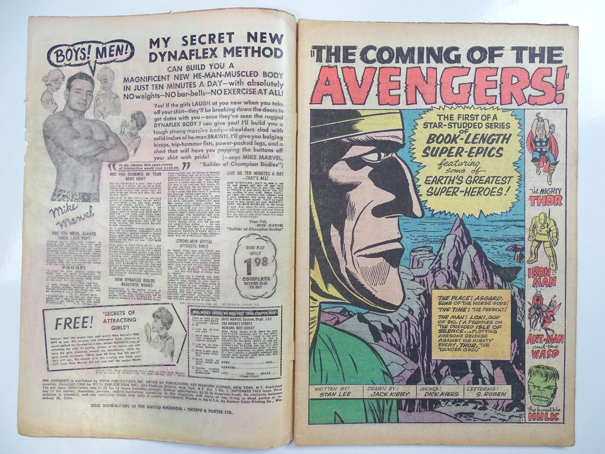 AVENGERS #1 - (1963 - MARVEL - UK Price Variant) - First appearance of the Avengers with original - Image 3 of 6