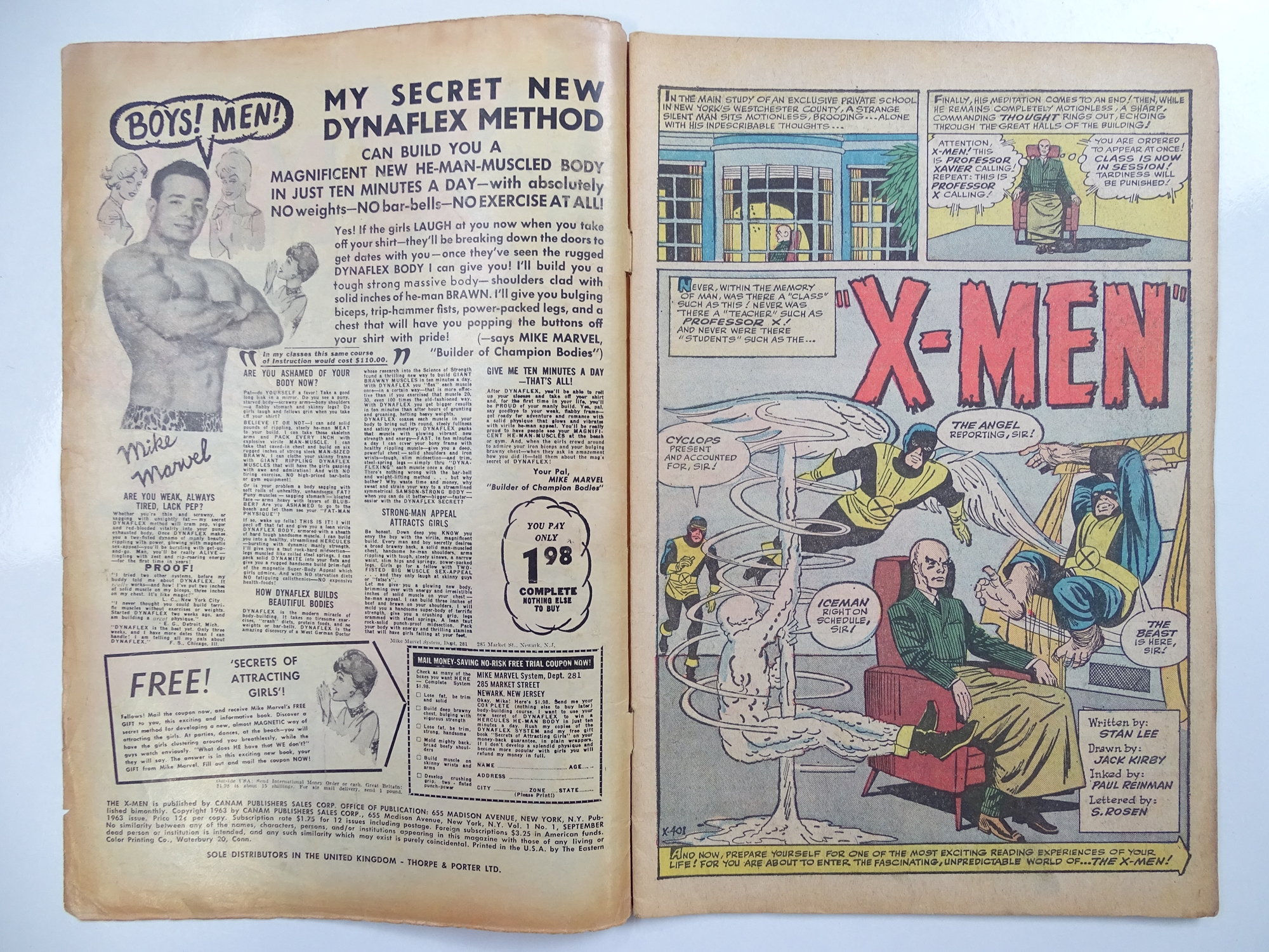 UNCANNY X-MEN #1 - (1963 - MARVEL - UK Price Variant) - One of the most important Marvel Silver - Image 3 of 5