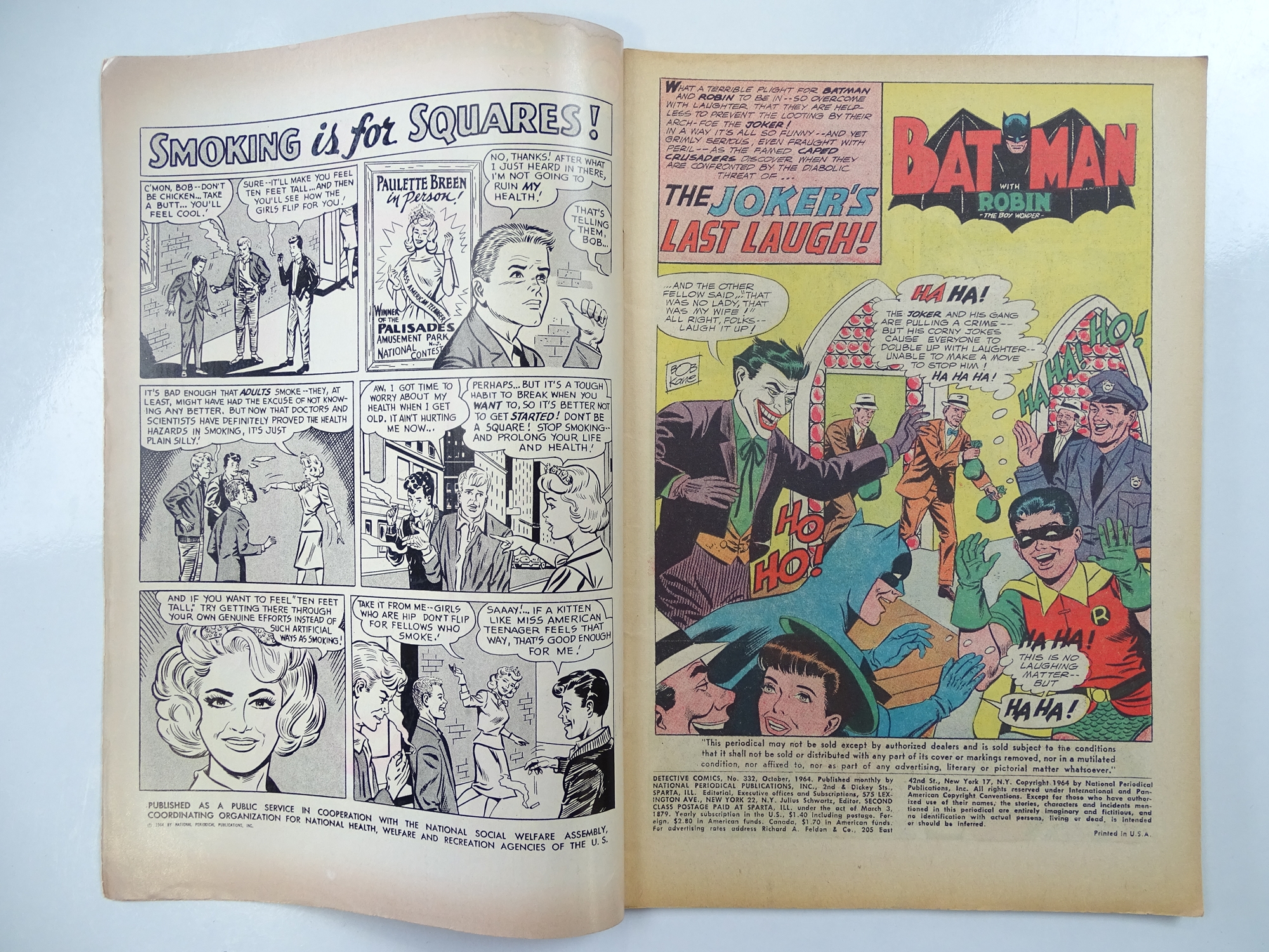 DETECTIVE COMICS: BATMAN #332 - (1964 - DC - UK Cover Price) - Classic Cover - Joker cover and story - Image 3 of 6