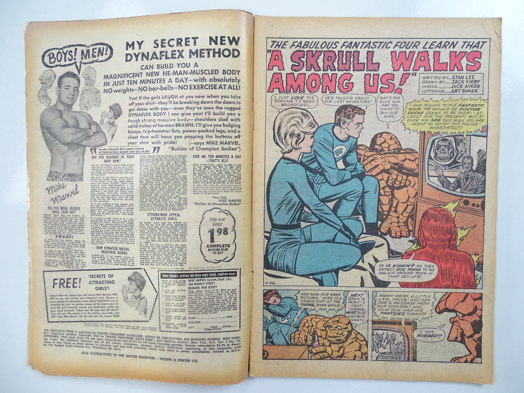 FANTASTIC FOUR #18 - (1963 - MARVEL - UK Price Variant) - Origin and first appearance of the Super- - Image 3 of 6