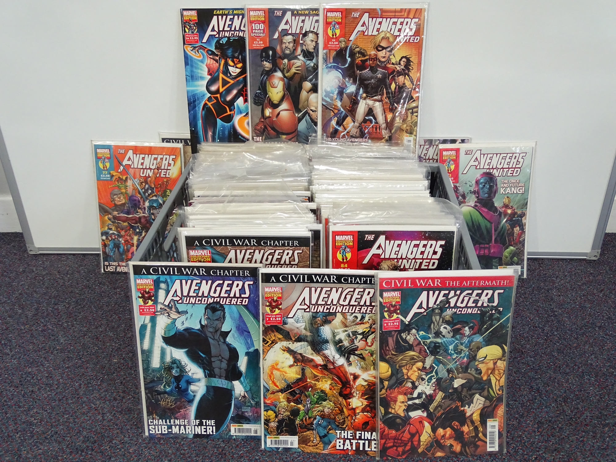 MARVEL COMIC LOT - (132 in Lot) - (MARVEL UK) - Includes AVENGERS UNCONQUERED (2009/2012) #1 -