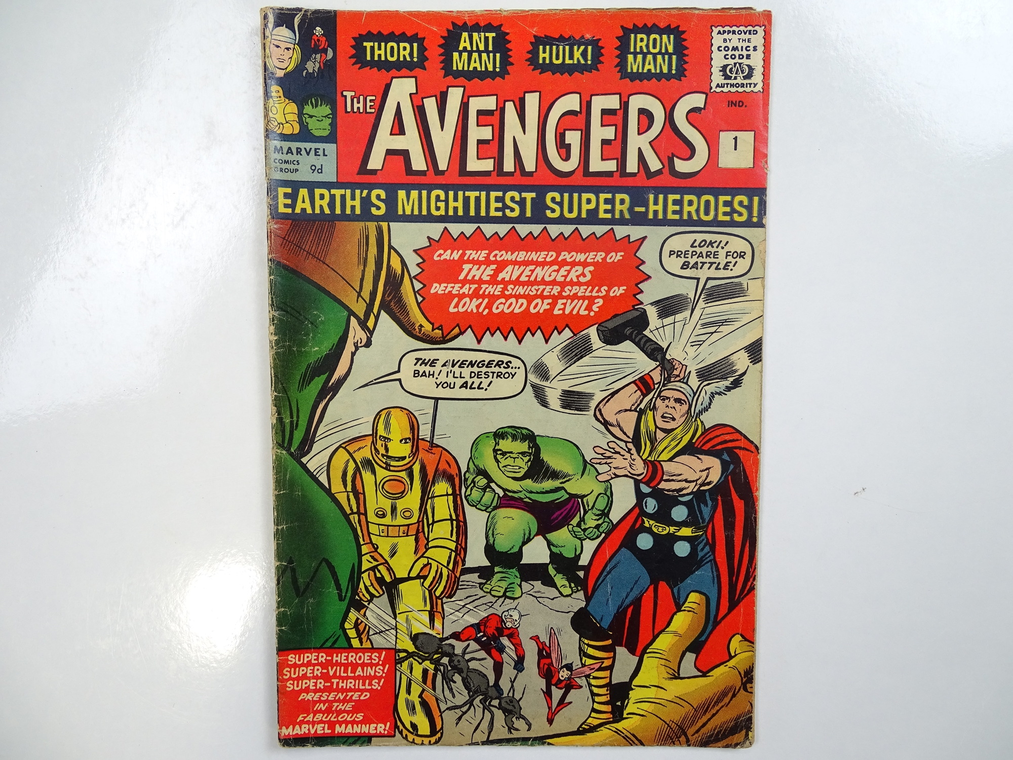 AVENGERS #1 - (1963 - MARVEL - UK Price Variant) - First appearance of the Avengers with original