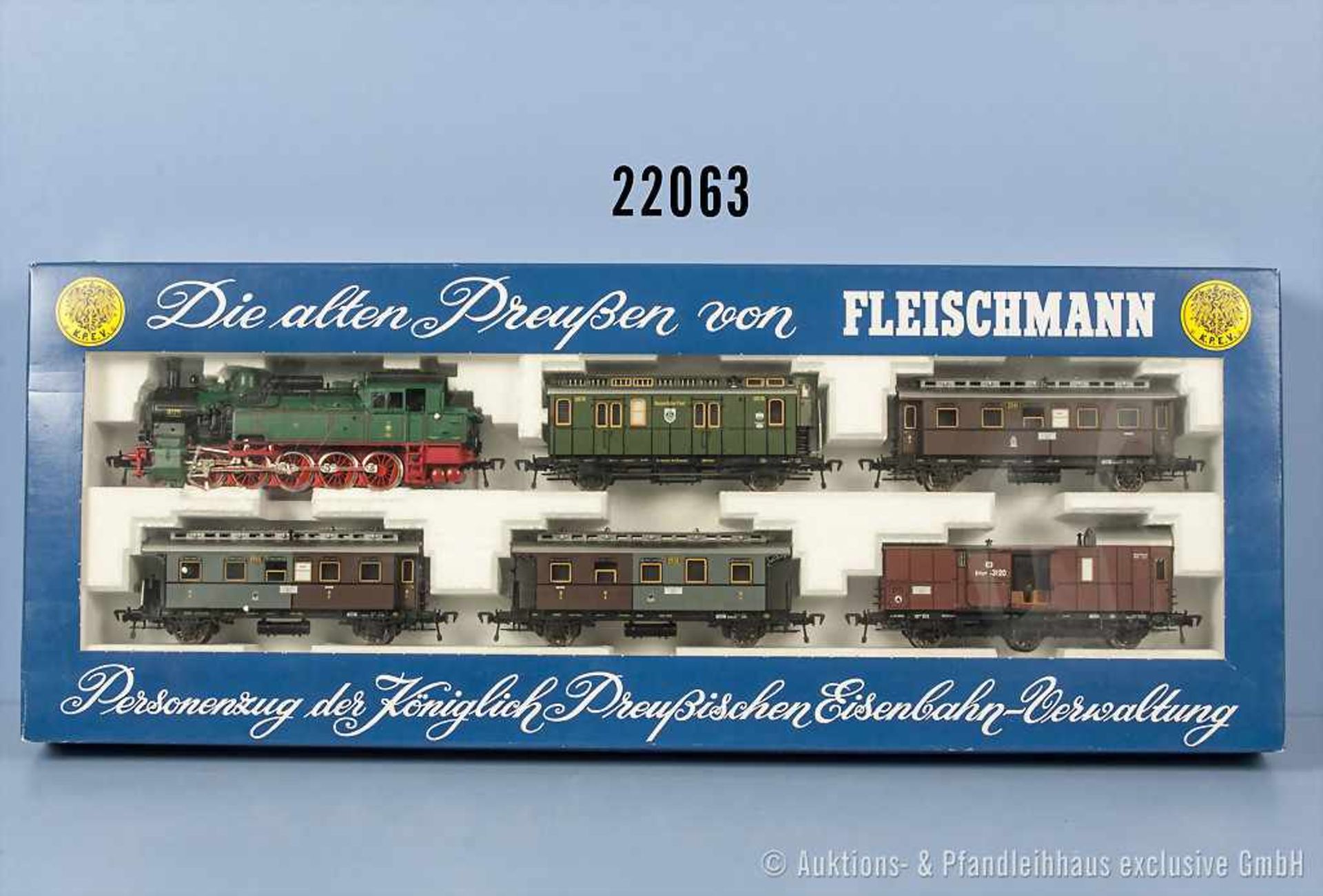 Fleischmann H0 4881 Personenzug der KPEV, dabei Tenderlok, BN 8177, Achsfolge E, 3 versch.