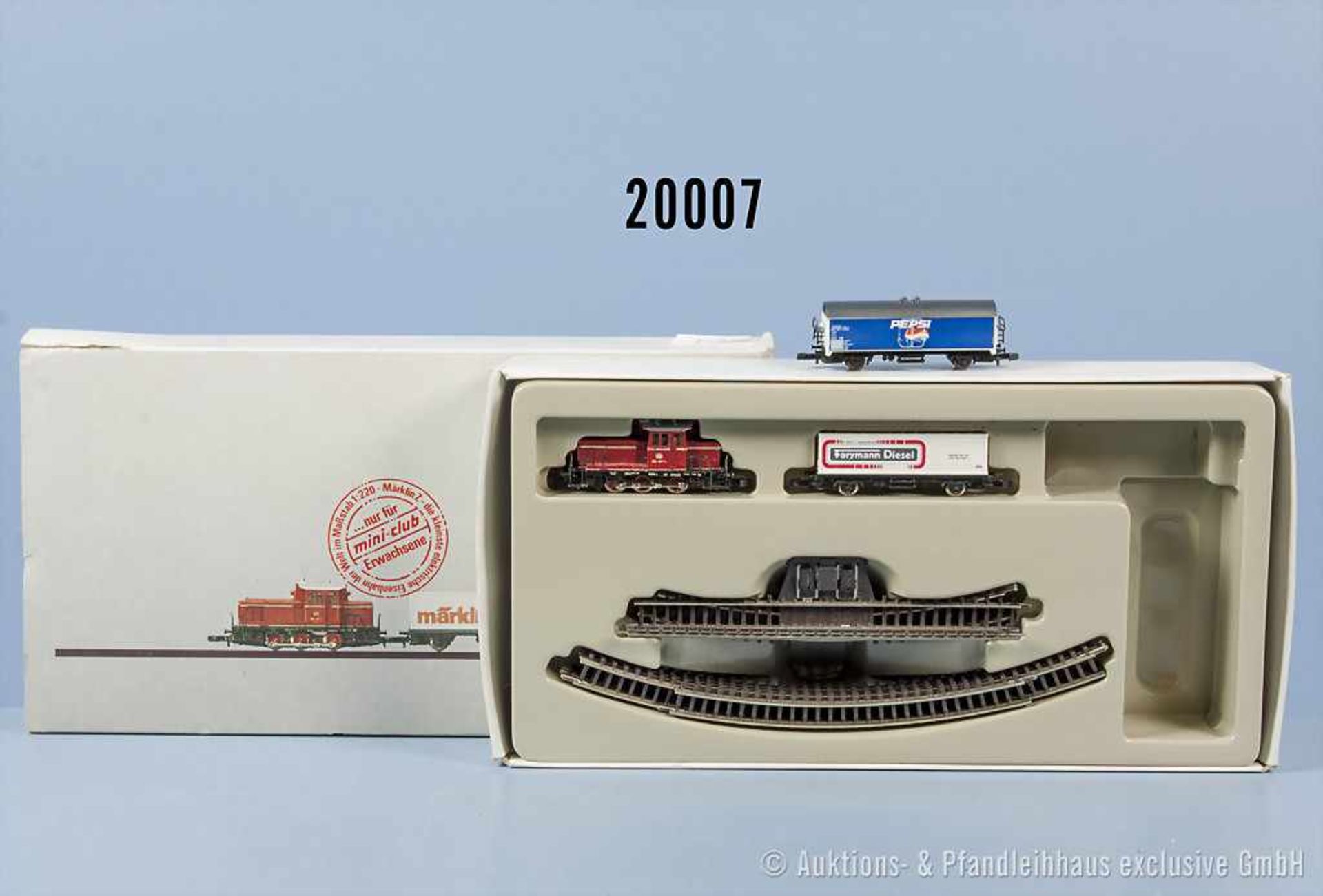 Märklin mini-club Spur Z 8174 Startpackung Güterzug, dabei Diesellok der DB, BN 260 417-1, 1