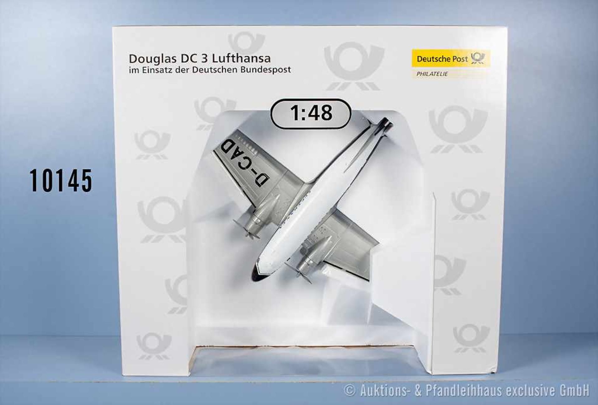 Franklin Mint Douglas DC 3 Lufthansa Passagierflieger im Einsatz der Deutschen Bundespost,