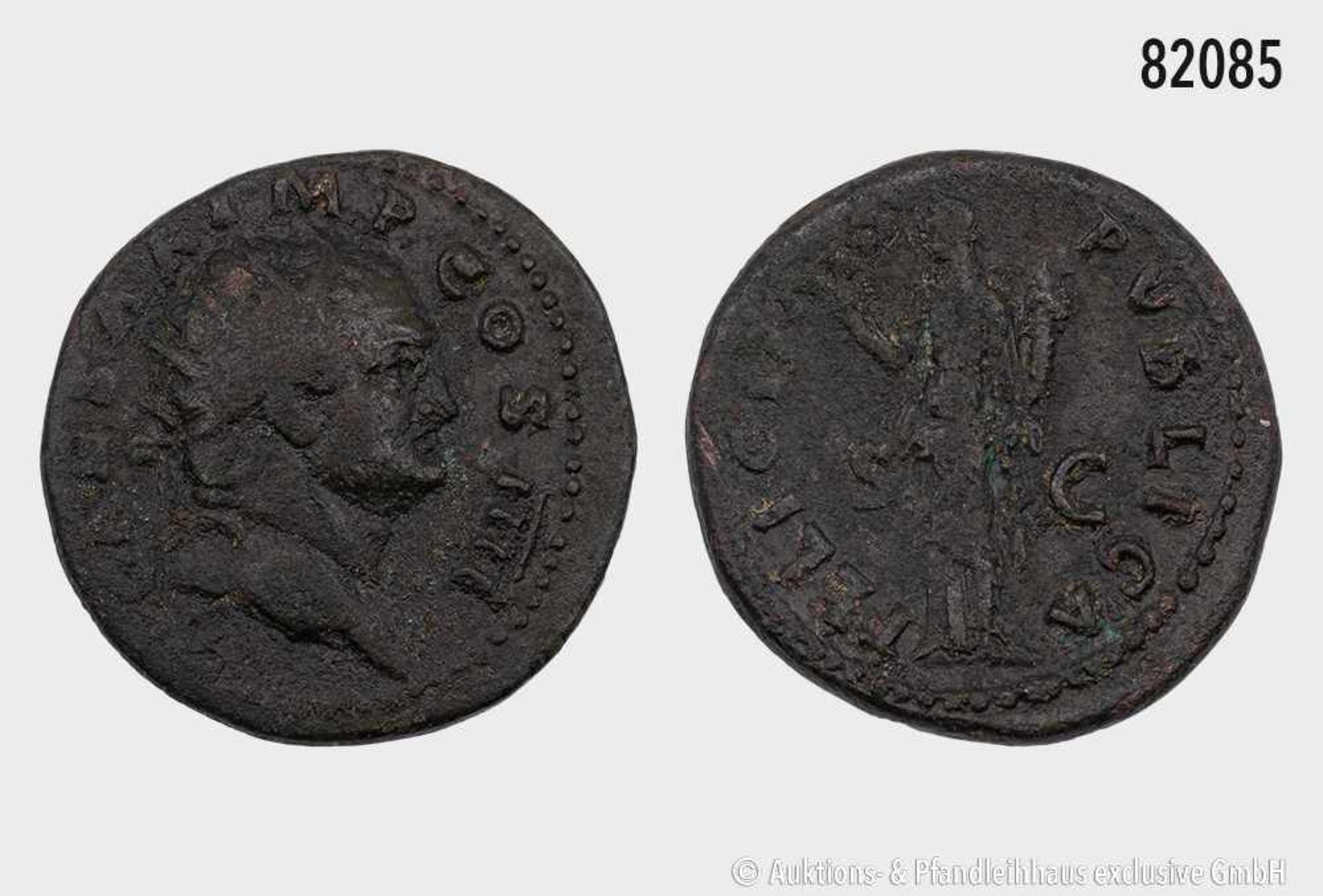 Römische Kaiserzeit, Titus (Caesar 69-79), Dupondius, 75, Rom. Vs. T CAESAR IMP COS IIII,