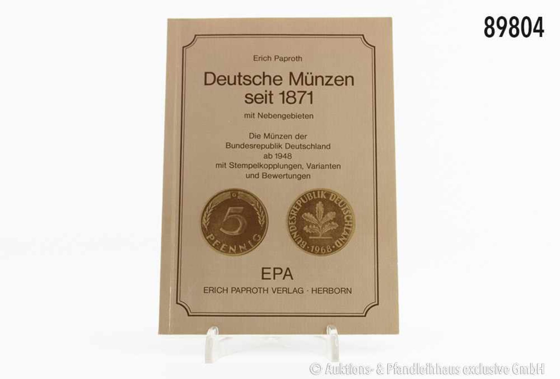 Erich Paproth, Deutsche Münzen seit 1871 mit Nebengebieten. Die Münzen der Bundesrepublik