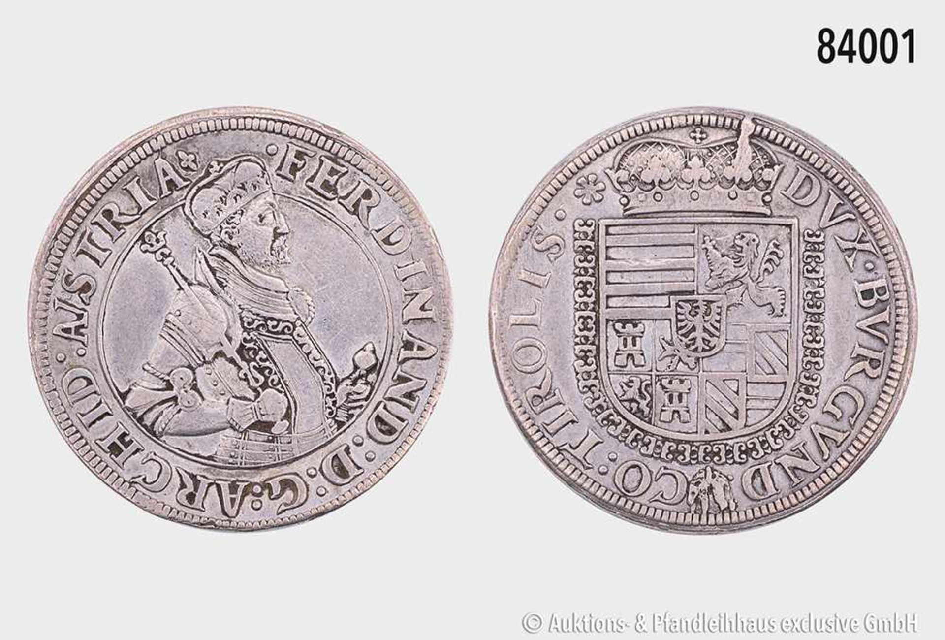 Römisches-Deutsches Reich, Erzherzog Ferdinand (1564-1595), Taler o. J., Hall. Vs. FERDINAND D G