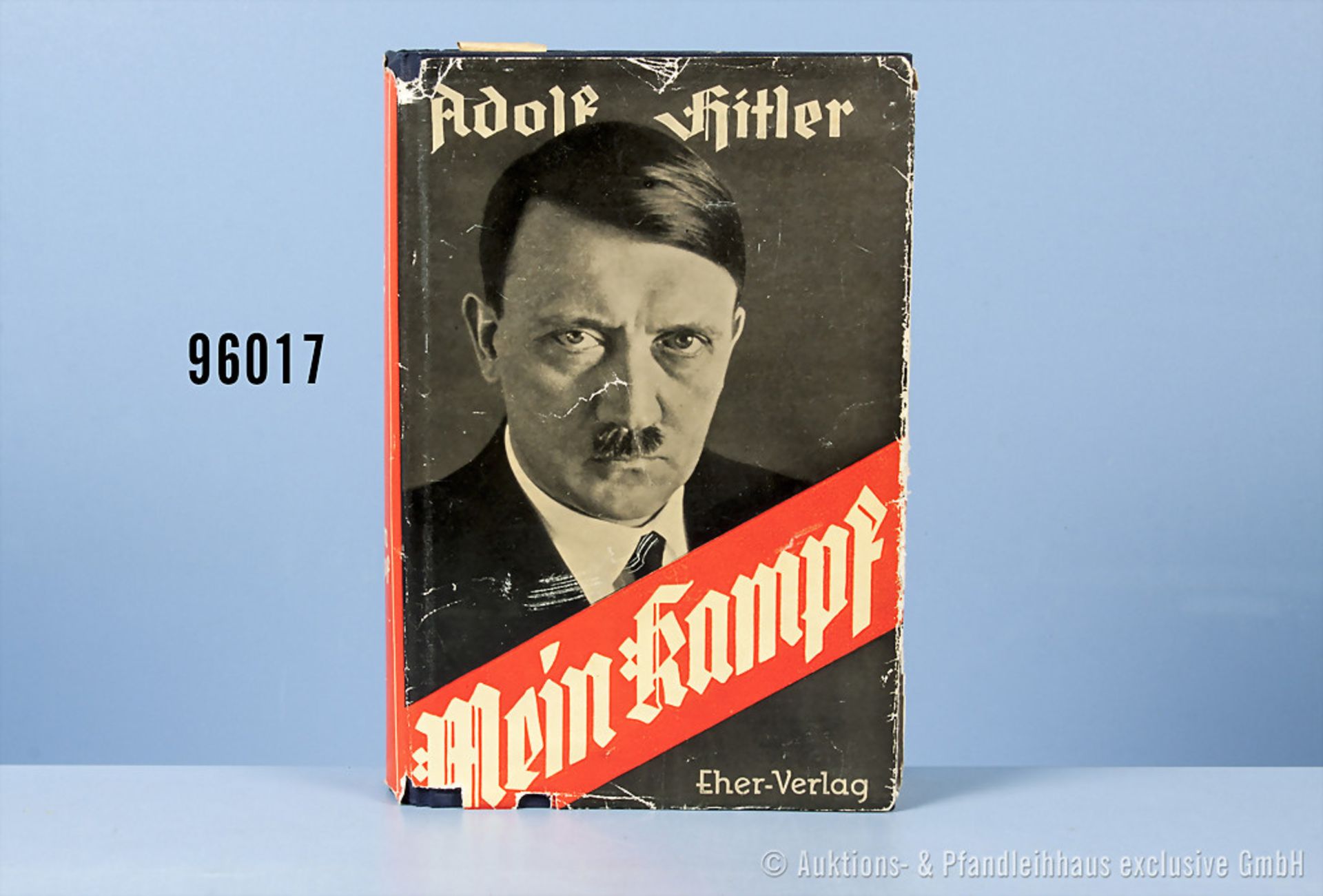 Adolf Hitler "Mein Kampf", blaue Leinenausf. von 1933, mit dazugehörigem Schutzumschlag, guter