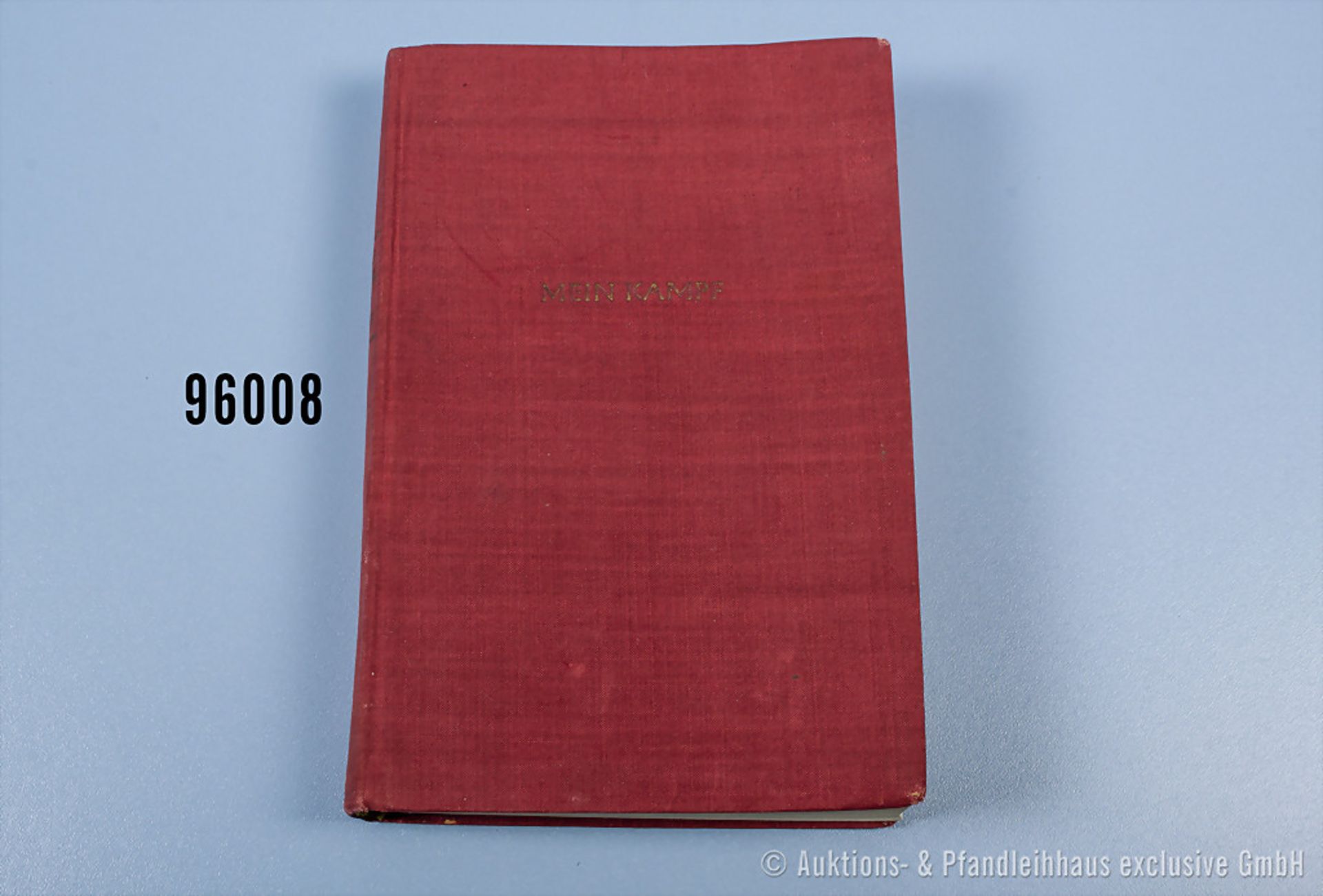 Adolf Hitler "Mein Kampf", rote Leinenausf. von 1941 in Druckschrift, guter Zustand mit