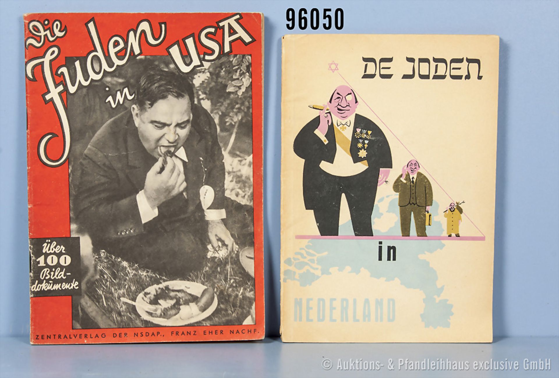 Konv. 2 Broschüren, 1 x "De Joden in Nederland", 64 Seiten, in holländischer Sprache sowie "Die