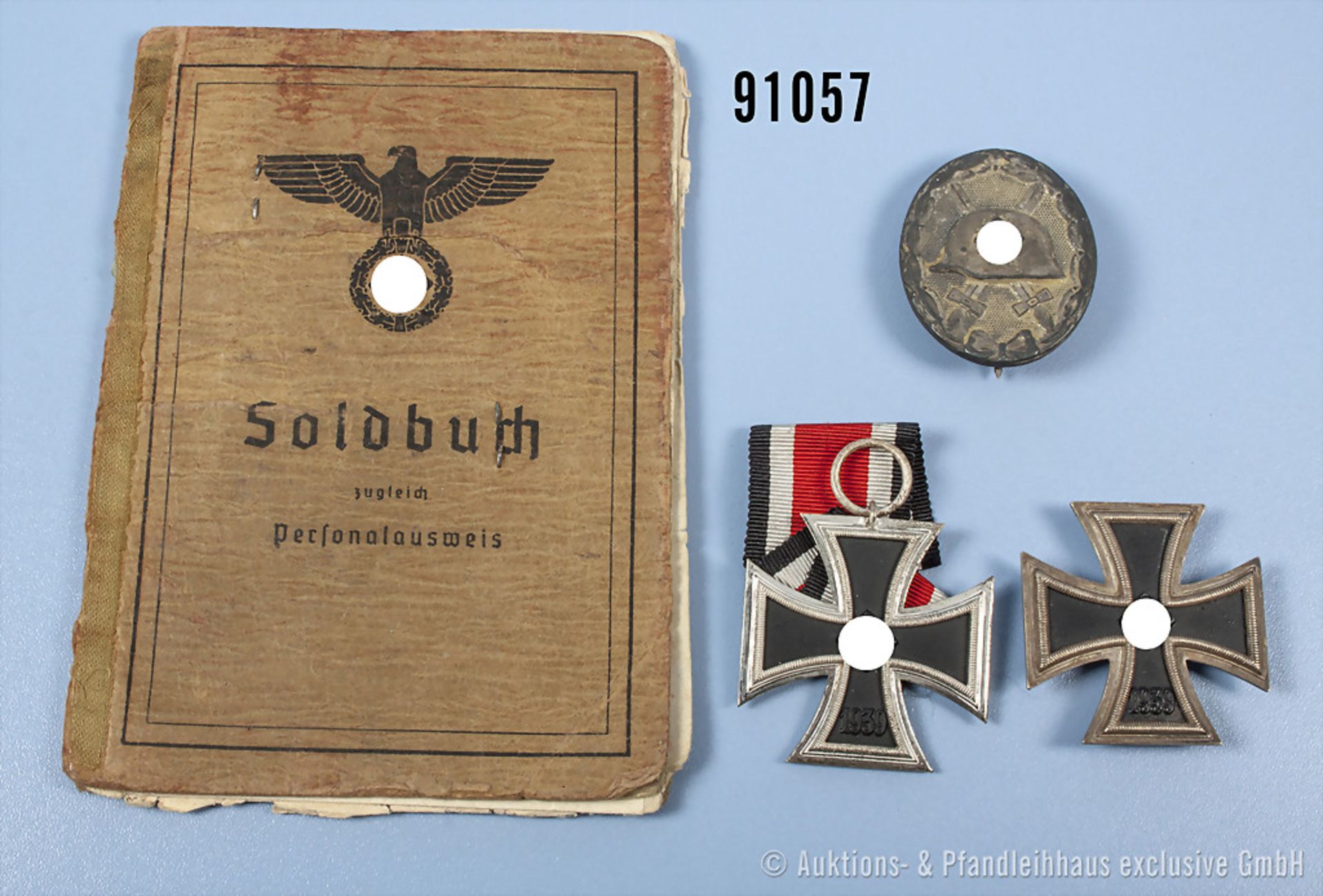 Nachlass eines Assistenzarztes der Reserve des Heeres, EK 1 und EK 2 1939, VWA in Silber, Zinkausf.,