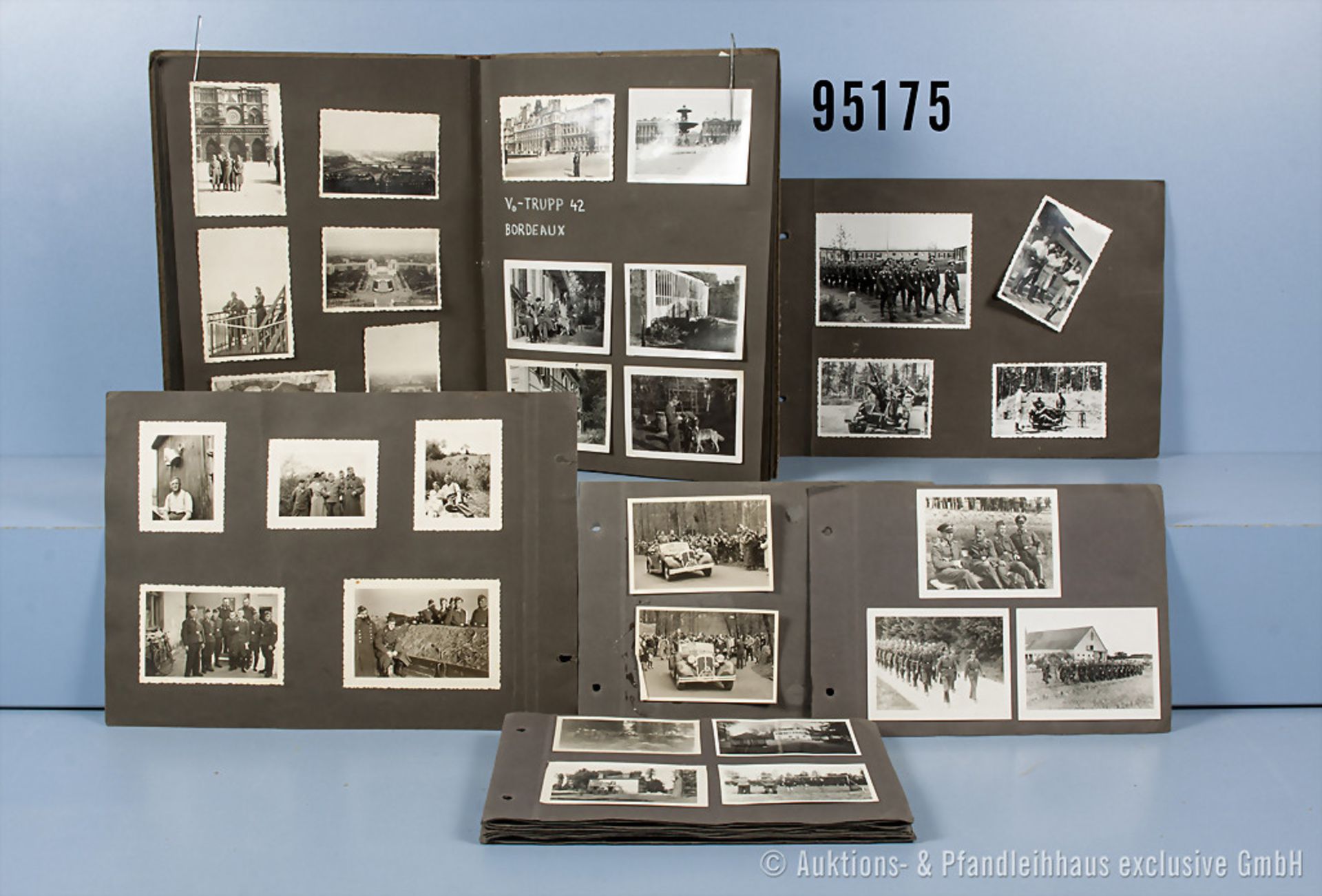Fotonachlass eines Soldaten der Flak-Artillerie 2. WK, 198 Fotos sowie 16 lose Foto-Albumseiten