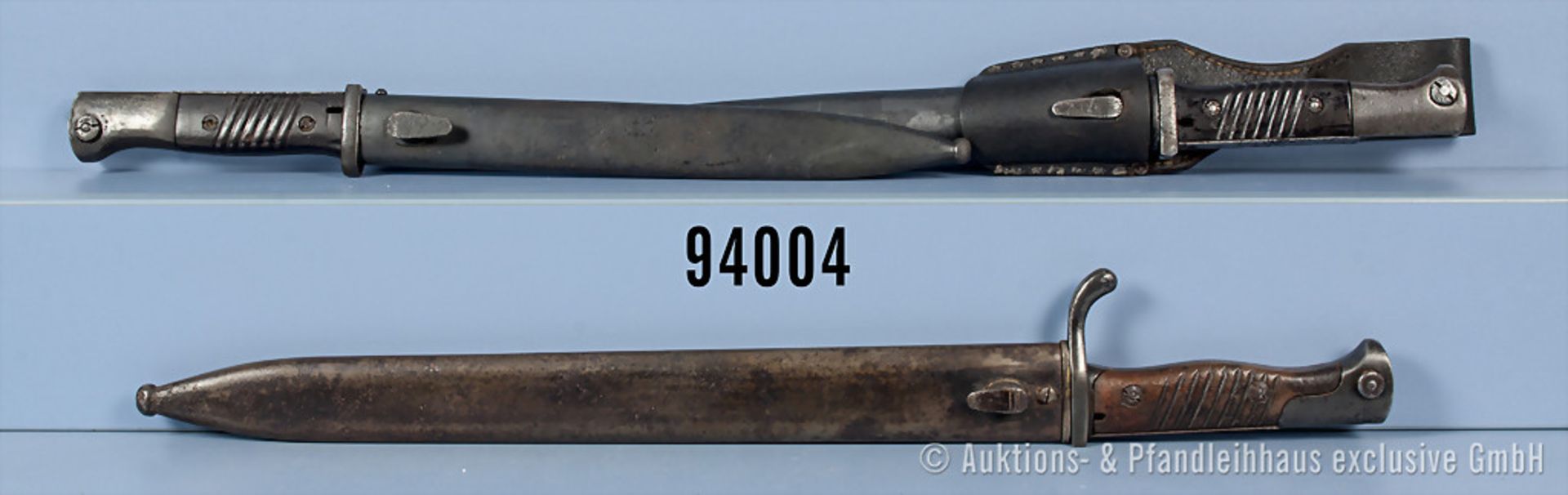 Konv. Seitengewehr 98/05, Hersteller "Deutsche Waffenfabrik A.-G. Duisburg", Abnahme auf dem