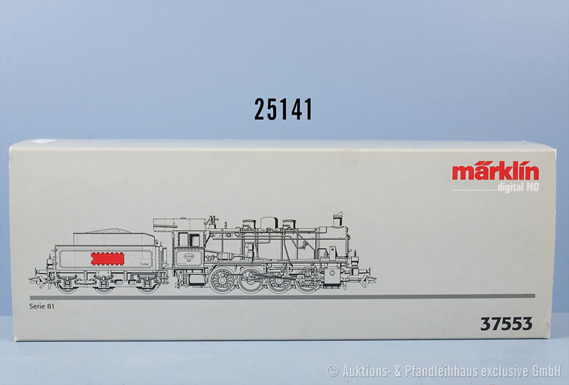 Märklin digital H0 37553 Schlepptenderlok der SNCB, BN 81 202, Achsfolge D, Tender 3-A, Zustand 1-2,