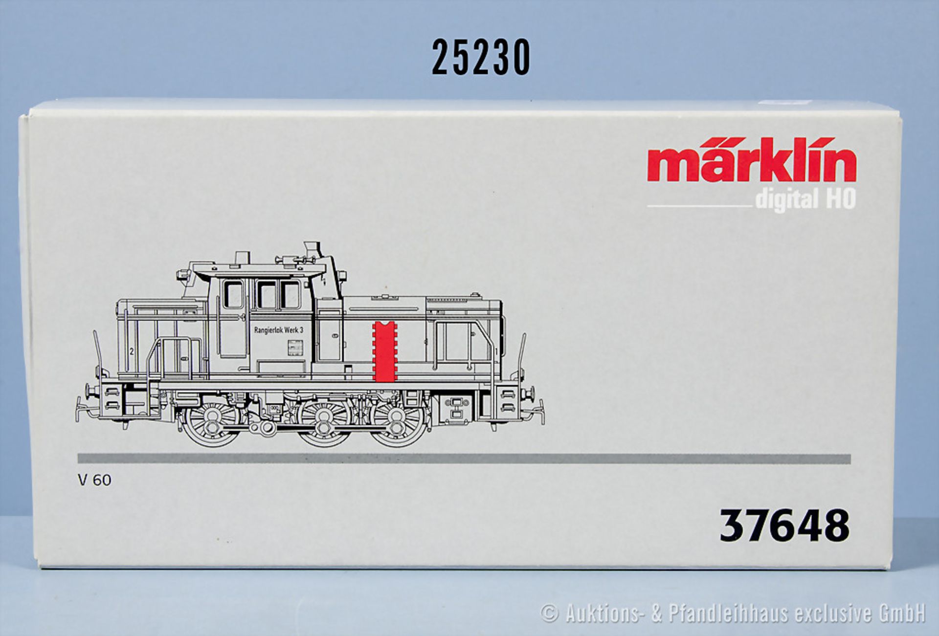 Märklin digital H0 37648 Industrie-Diesellok, Aufschrift "Rangierlok Werk 3", Zustand 1-2, in OVP