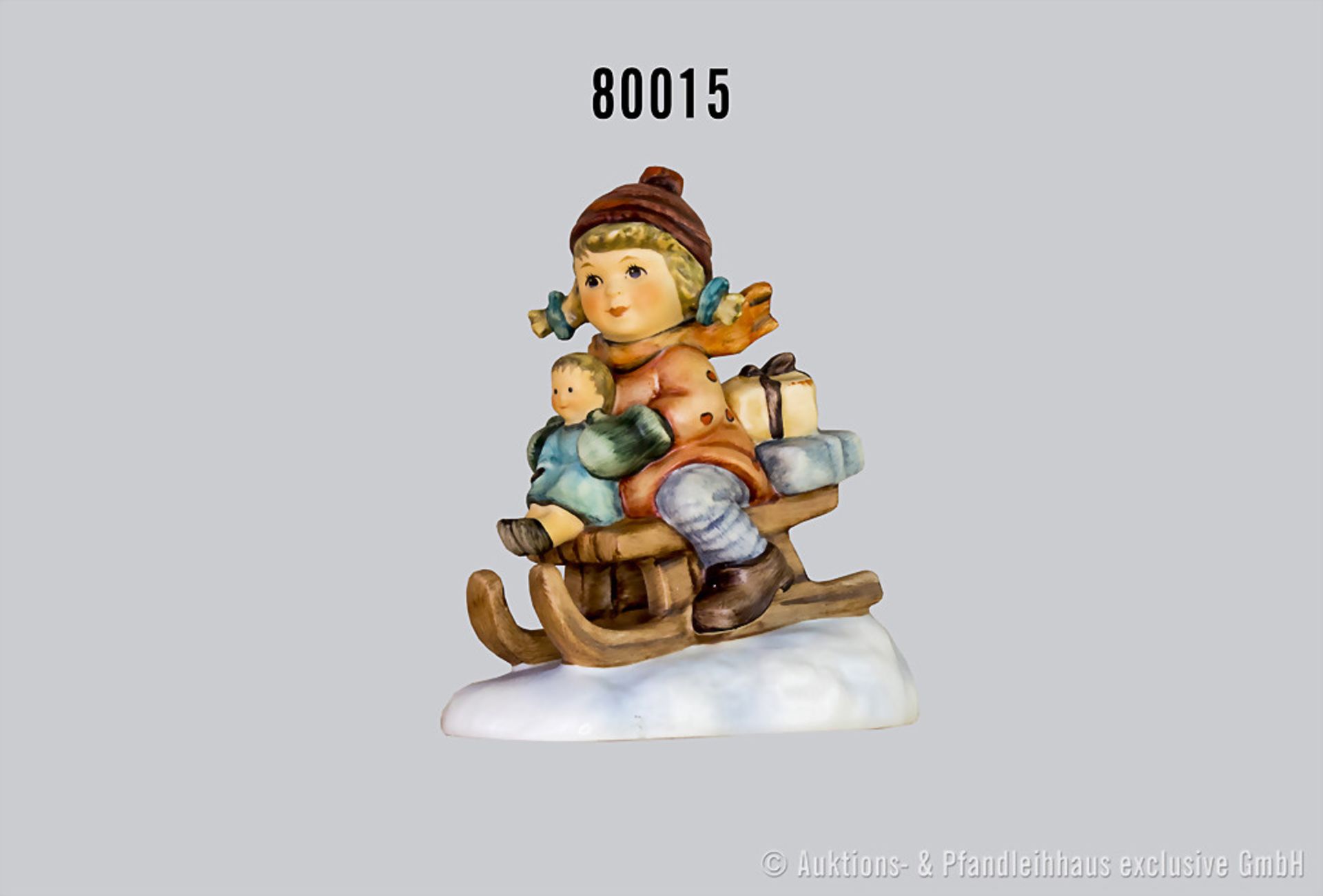 Goebel Hummel Figur 2014/2/0 "Aus der Bahn! Christmas Delivery", H 10,5 cm, neuwertiger Zustand,