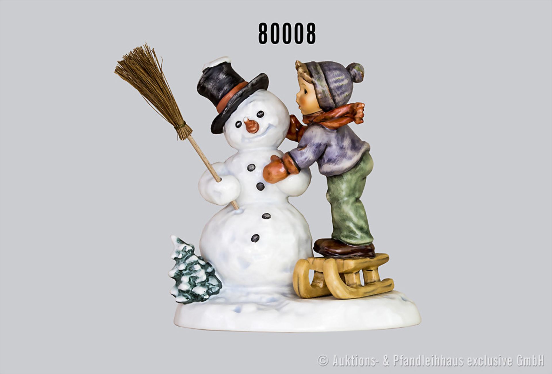 Goebel Hummel Figuren 2002 "Winterfreunde", mit Stempel Erste Ausgabe 1996, H 16,5 cm, neuwertiger