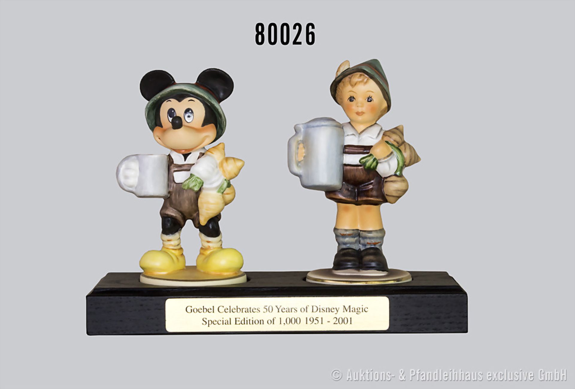 Konv. 2 Goebel Hummelfiguren, Goebel Celebrates 50 Years of Disney Magic Special Edition of 1,000