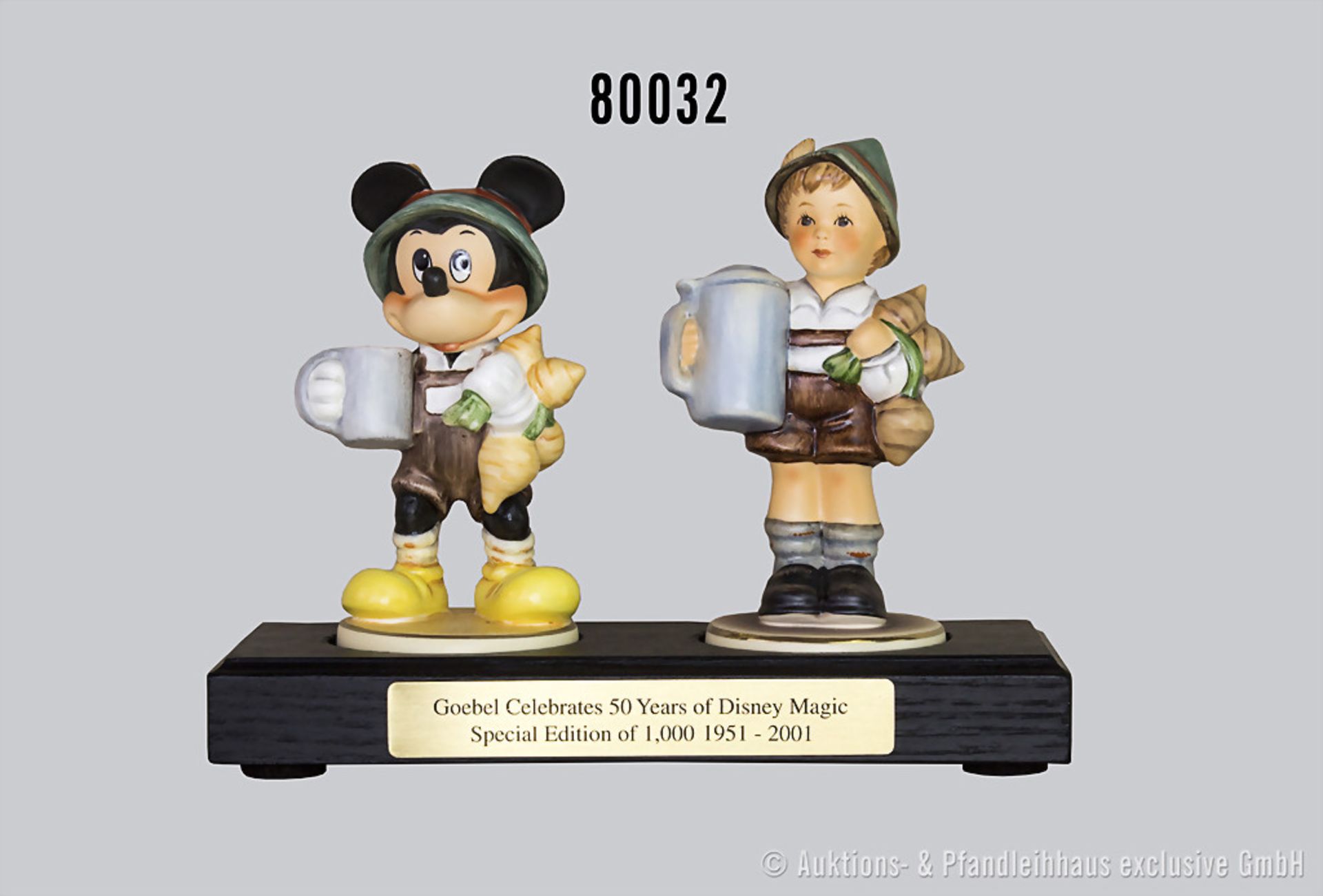 Konv. 2 Goebel Hummelfiguren, Goebel Celebrates 50 Years of Disney Magic Special Edition of 1,000