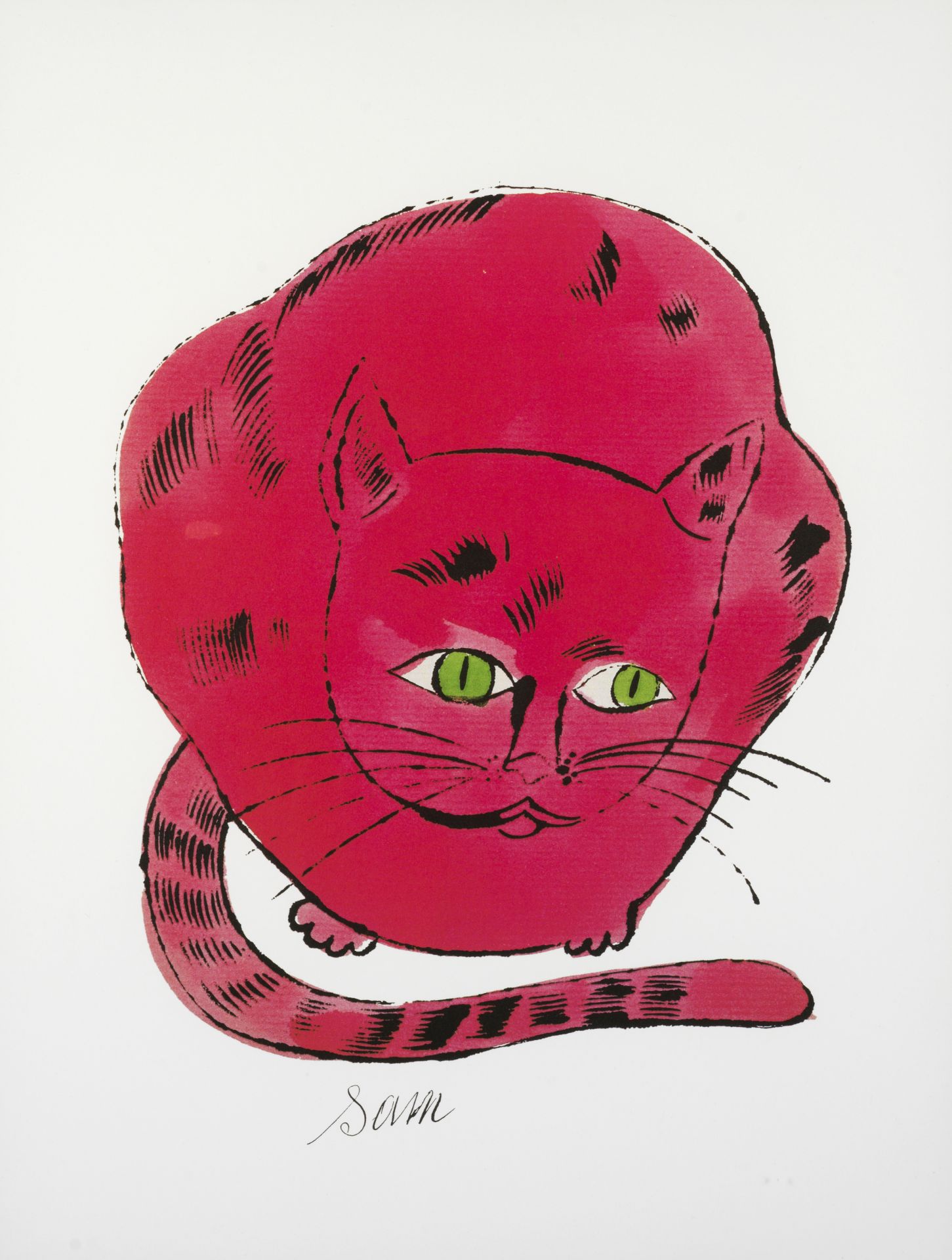 Andy WARHOL (D'après) - Sam Red cat - Offset lithographie - Tampon de la fondation [...]