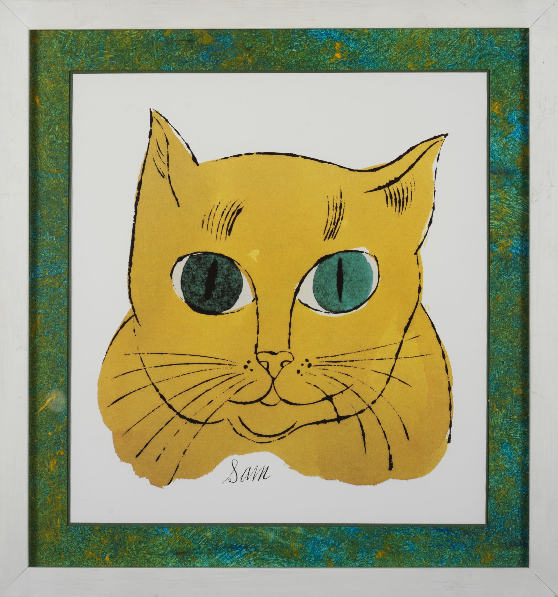 Andy WARHOL (D'après) - Sam Yellow cat - Offset lithographie - Tampon de la [...] - Bild 2 aus 3