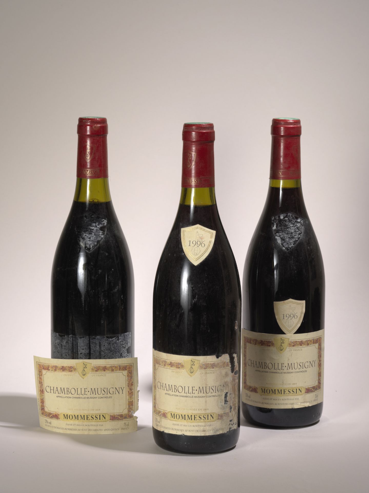 3 bouteilles Chambolle Musigny 1996, Mommesin - - 3 bottles Chambolle Musigny 1996, [...]