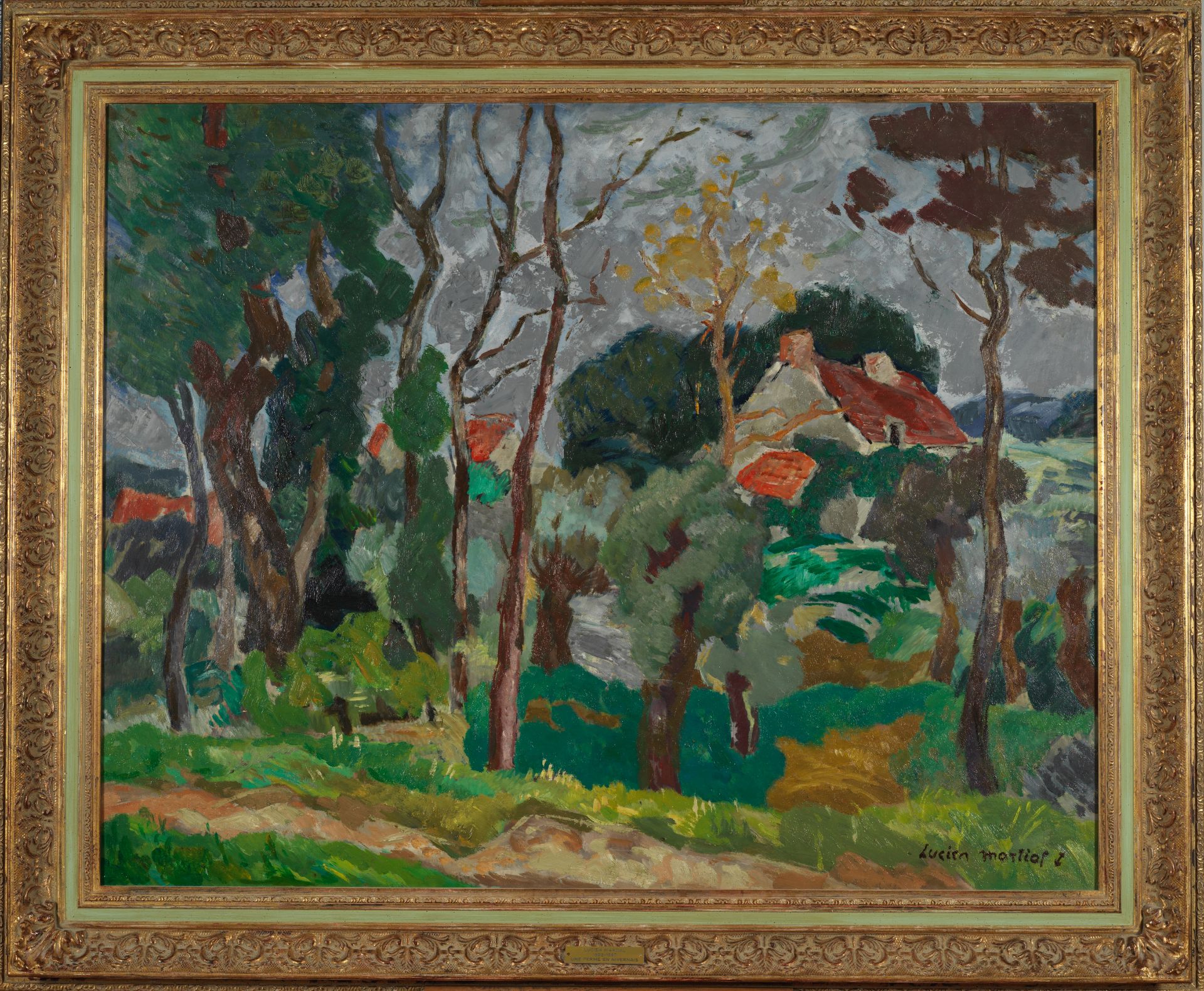 Lucien MARTIAL ( 1892 1987 ) Paysage - Huile sur panneau signée en bas à droite [...]