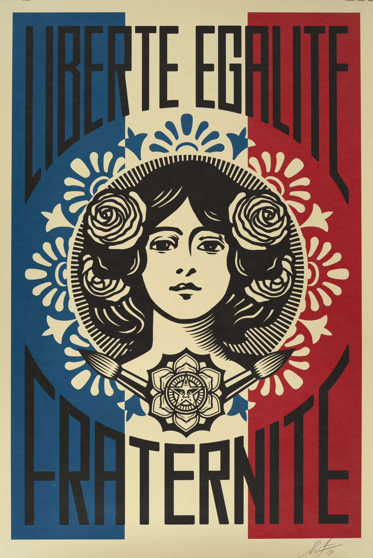 Shepard FAIREY dit OBEY (1970) - Make Art Not War - Affiche sérigraphique signée au [...]