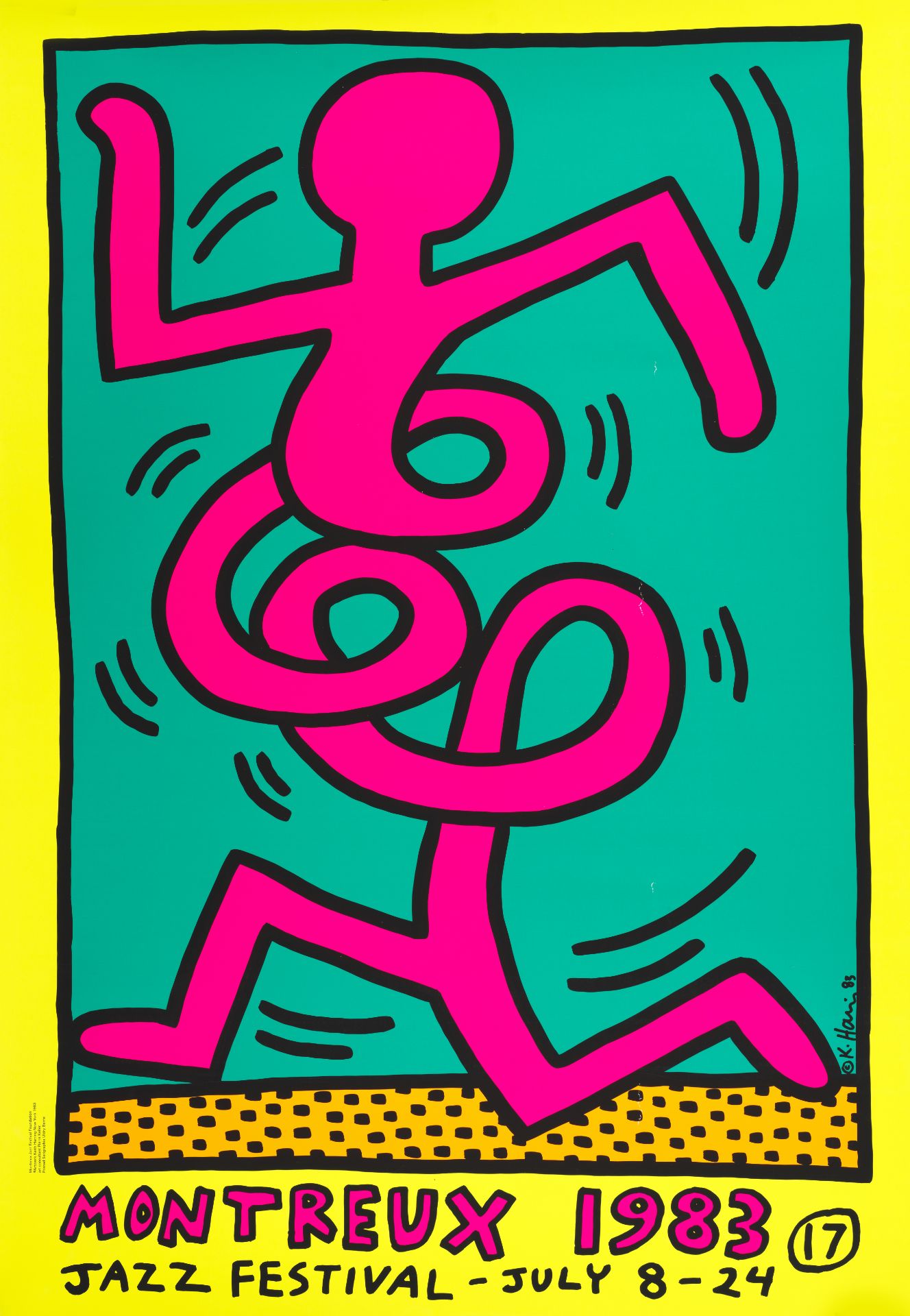 Keith HARING D'après - Montreux Jazz Festival - Affiche sérigraphique - 99 x 69 cm [...]