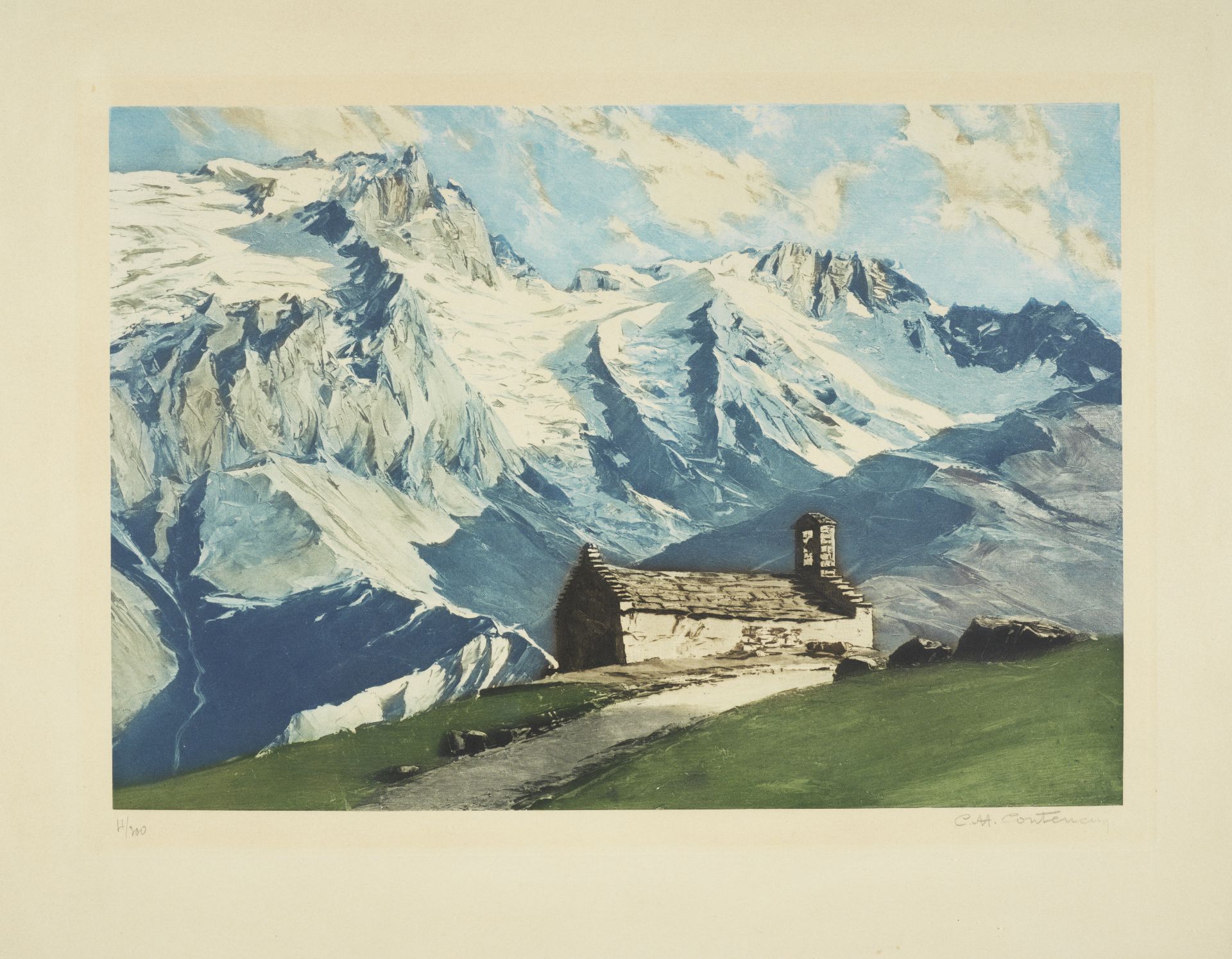Charles CONTENCIN (1898-1955) - paysage alpin - Aquatinte signée au crayon en bas à [...] - Bild 2 aus 2