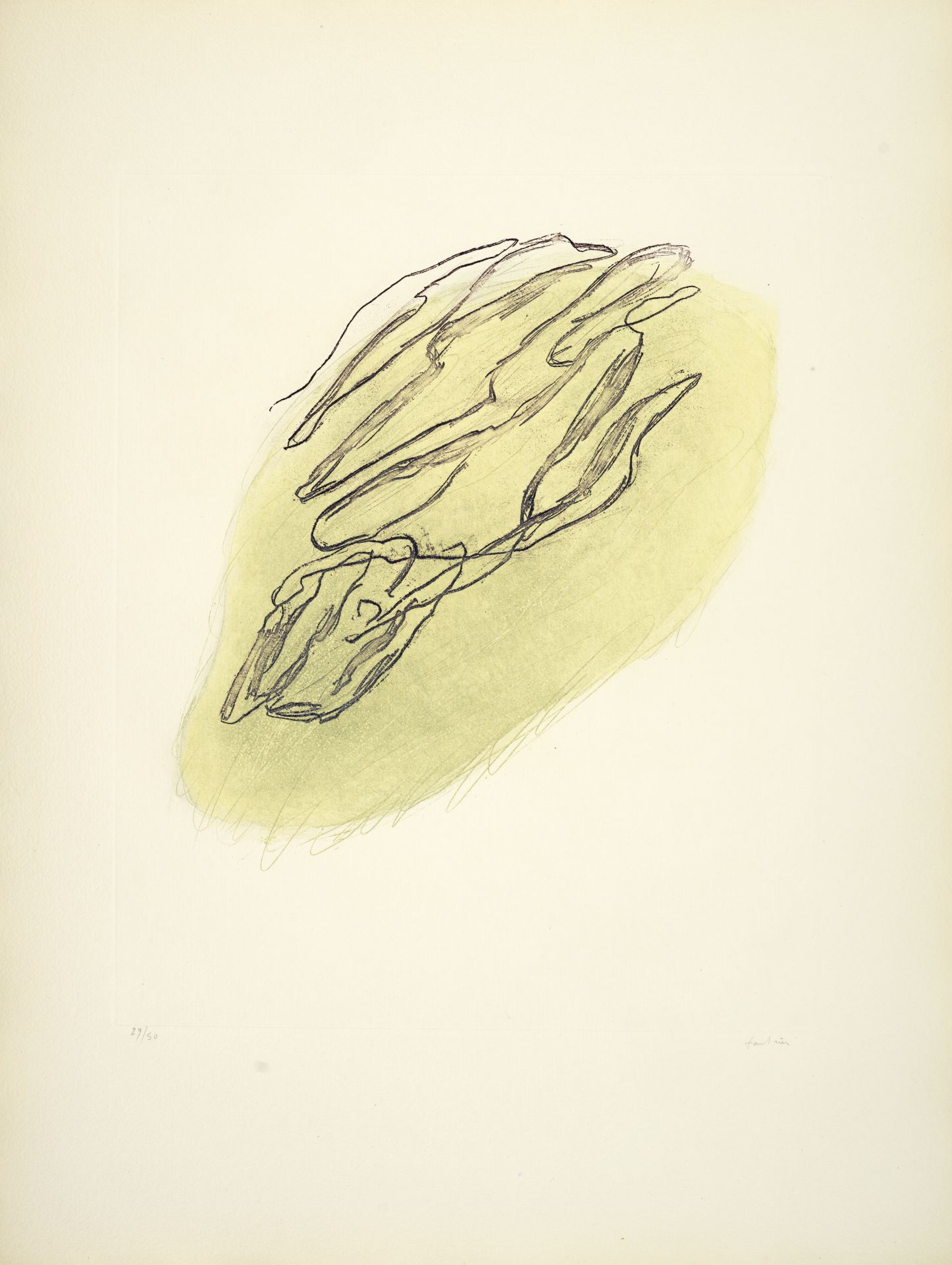 Jean FAUTRIER (1898-1964)- Formes végétales - Eau-forte et aquatinte en couleur sur [...]