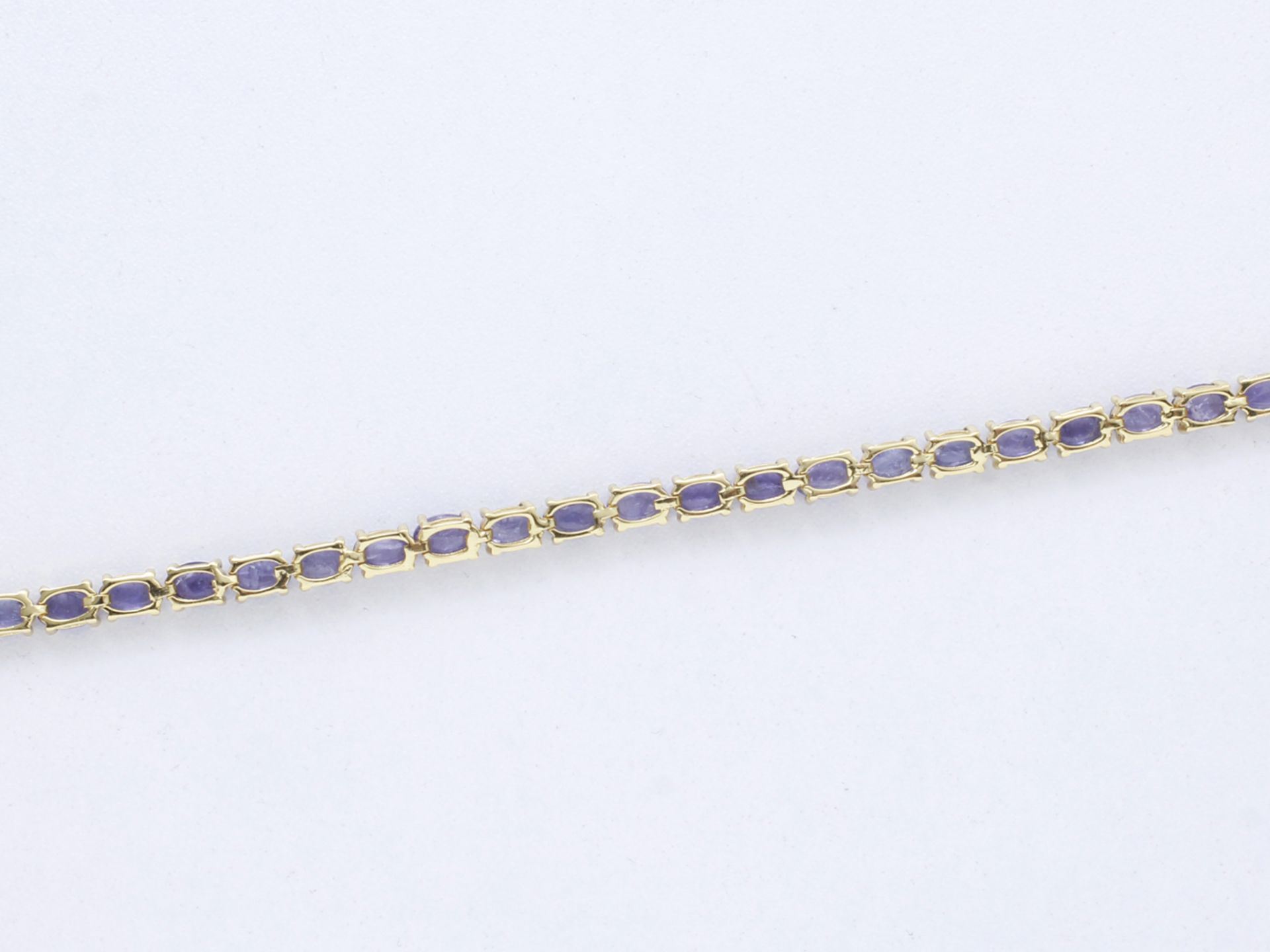 Bracelet articulé en vermeil 800 millièmes, orné d'une ligne de cabochons de [...] - Bild 3 aus 3