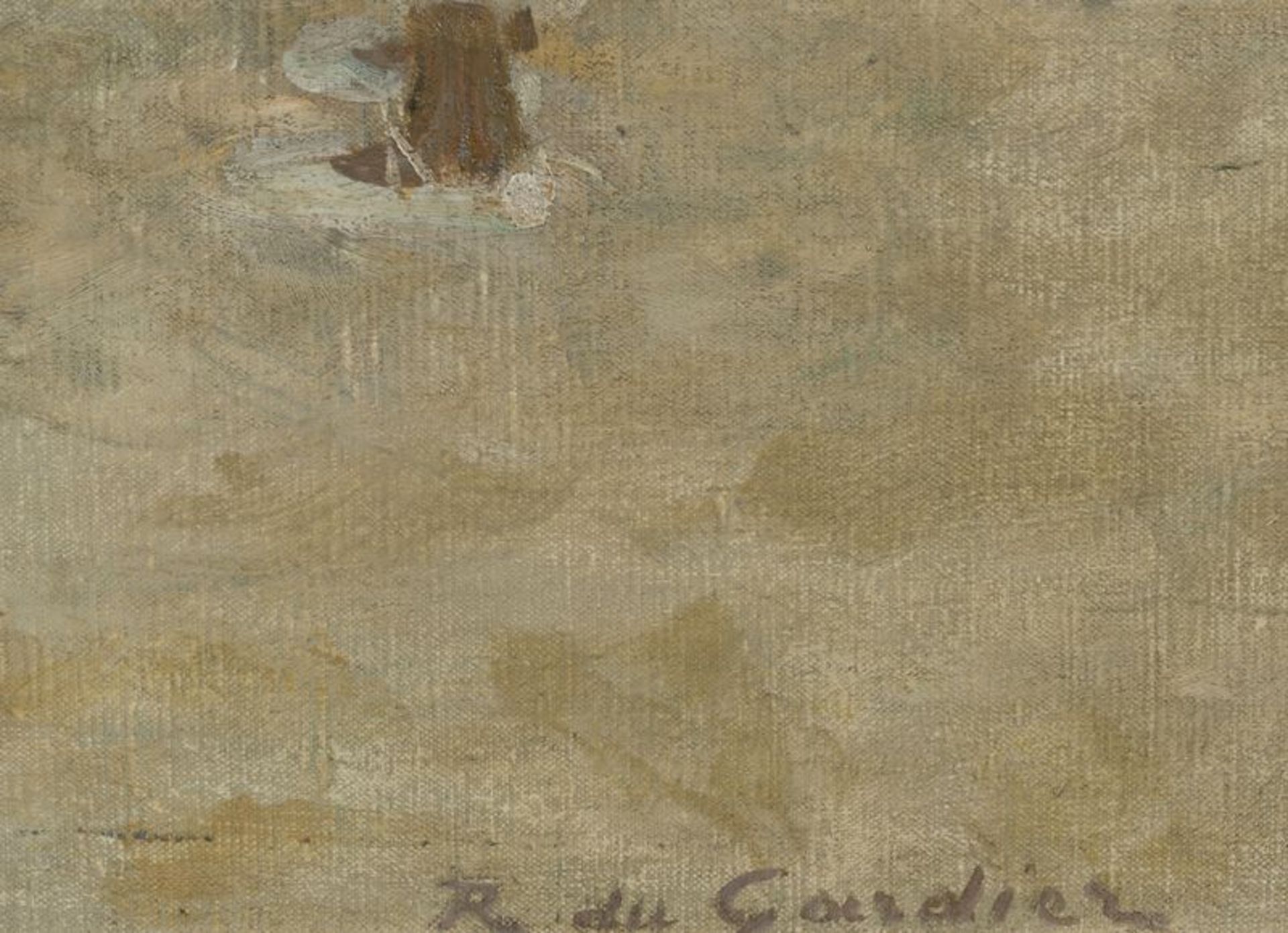 Raoul du GARDIER (1871-1952) - A la plage, Noirmoutiers, huile sur toile signée en [...] - Bild 5 aus 5