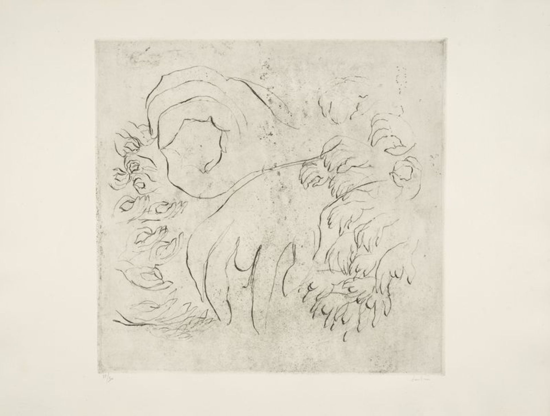 Jean FAUTRIER (1898-1964) - Etude de mains - Heliogravure eau forte et aquatinte sur [...]