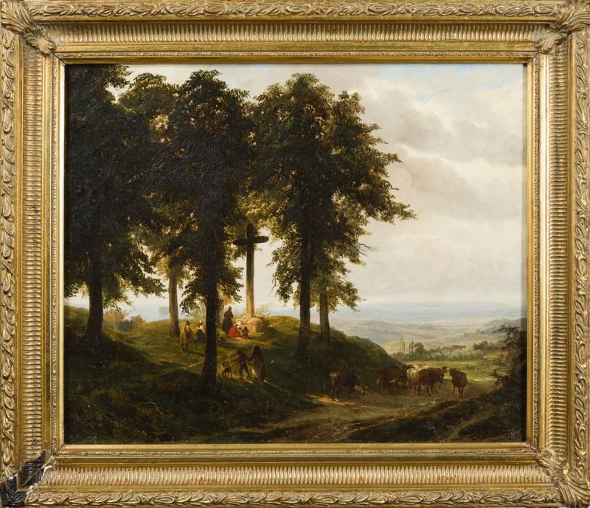 Robert Leopold LEPRINCE (1800-1847) - Angelus autour du calvaire - Huile sur toile [...] - Bild 2 aus 3