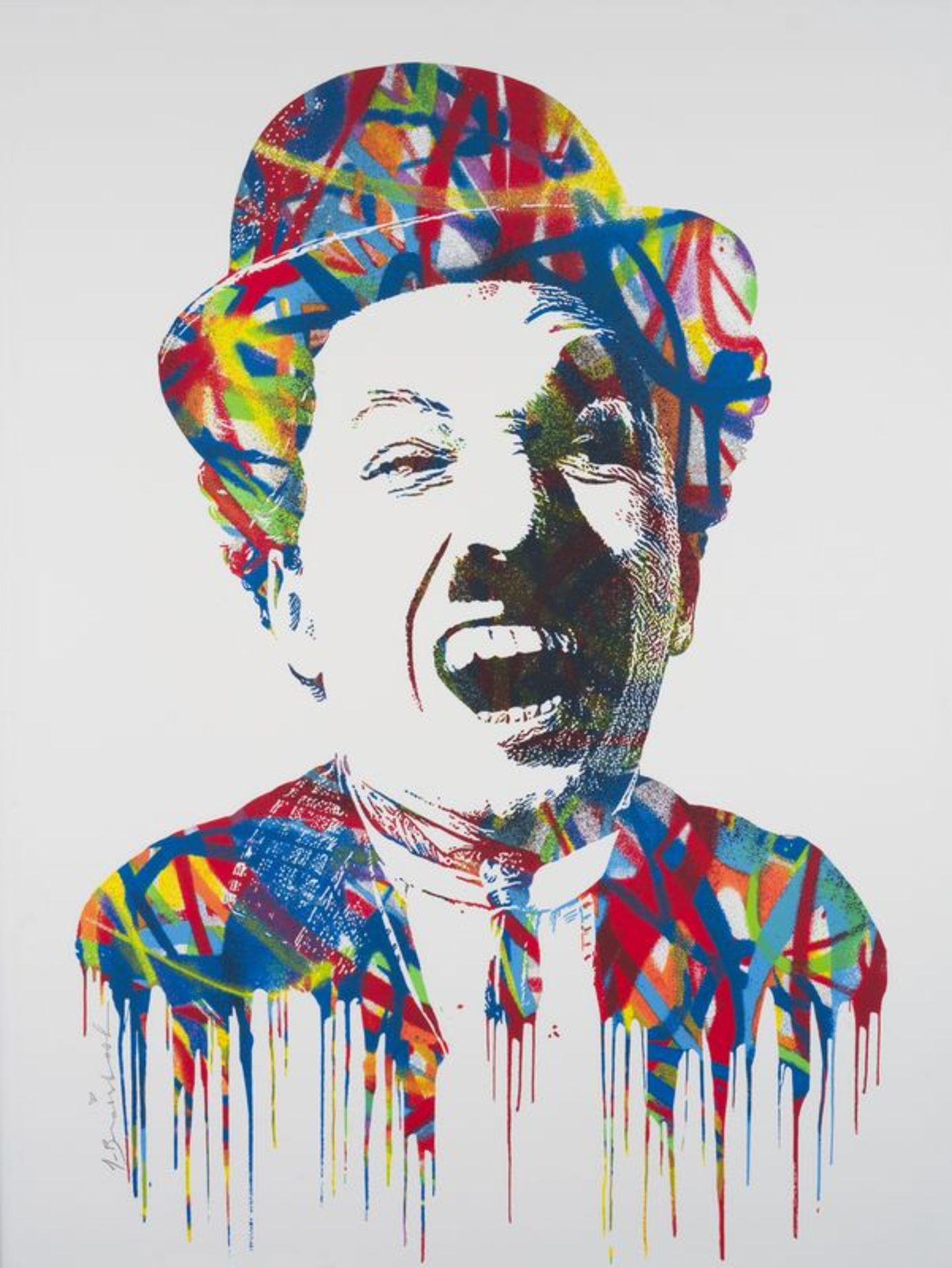 Mister BRAINWASH (1966) - Charlie Chaplin - Technique mixte signé en bas à gauche [...]