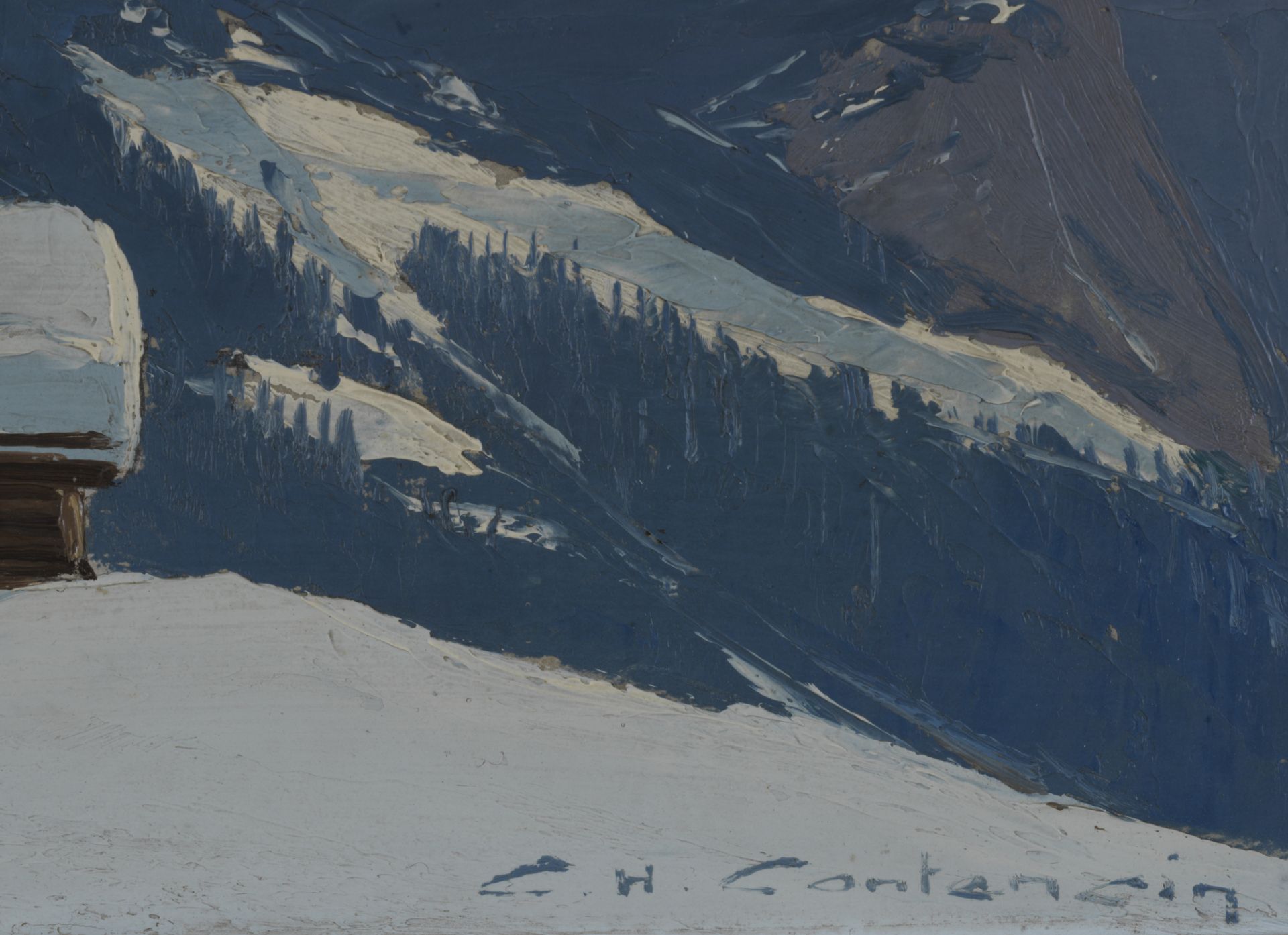 Charles CONTENCIN (1898-1955) - Wengen en hiver - Huile sur carton signée en bas à [...] - Bild 2 aus 4