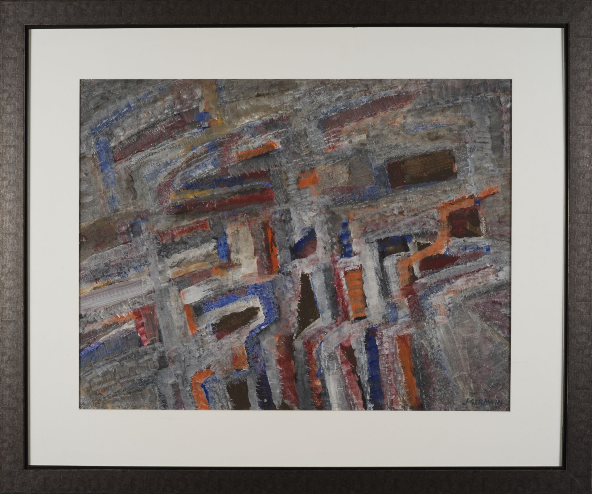 Jacques GERMAIN - Composition, 1975 - Gouache signée en bas à droite et datée [...]