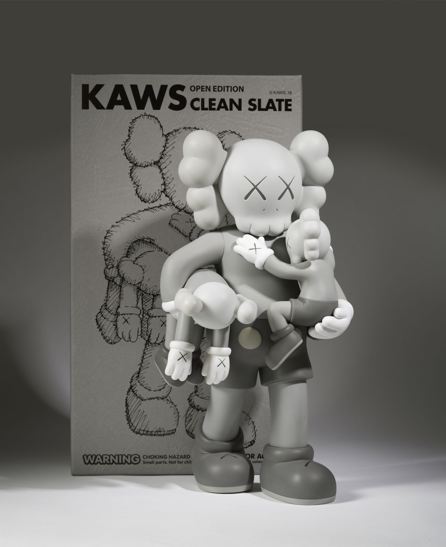 KAWS (1974) - Clean Slate (Grey), 2018 - Figurine en vinyle peint - Avec sa boîte [...]