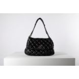 Chanel - Borsa - Borsa - Black quilted leather shoulder bag, cm 40, with dustbag. -
