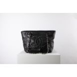 Chanel - Shopper Bag - Shopper Bag - Black leather double shoulder chain strap bag, [...]
