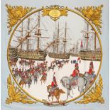 Hermès - Foulard Marine et Cavalerie - Foulard Marine et Cavalerie - Silk twill [...]