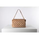 Chanel - Bag - Bag - Etoupe quilted leather shoulder strap bag, cm 35, with dustbag [...]
