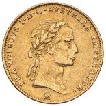 MILANO. Francesco I d’Asburgo-Lorena (1815-1835) - Mezza sovrana1835. Crippa 4. [...]