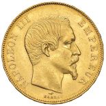 FRANCIA. Napoleone III (1852-1870) - 50 franchi 1856 Parigi. Friedb. 571. ORO, [...]