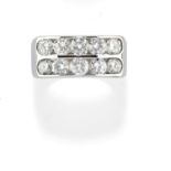 A 18K white gold and diamond ring - A 18K white gold and diamond ring - brilliant [...]