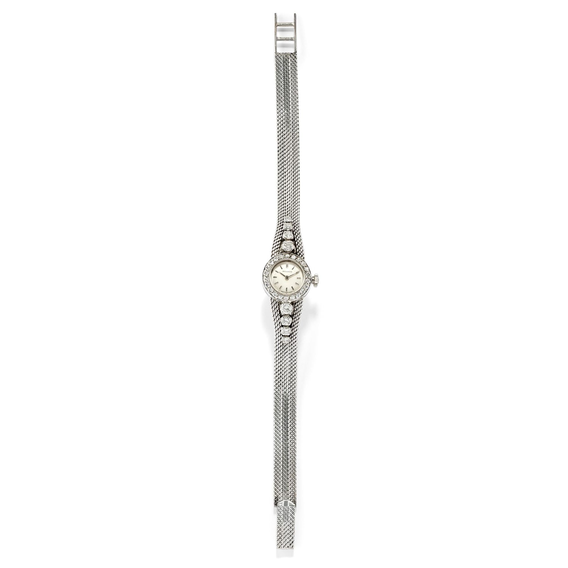 Movado - A 18K white gold lady's wristwatch, Movado - A 18K white gold lady's [...]